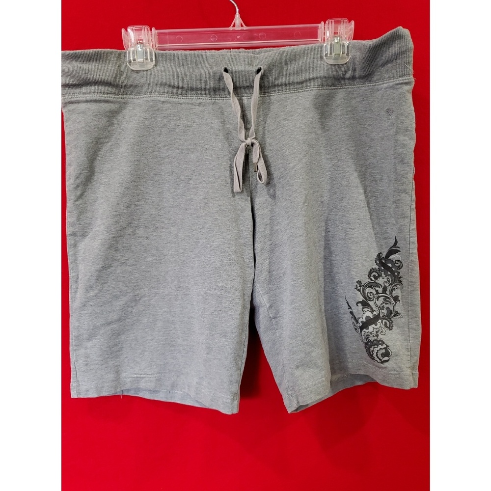 Danskin Now Gray Shorts w/ Black Pattern